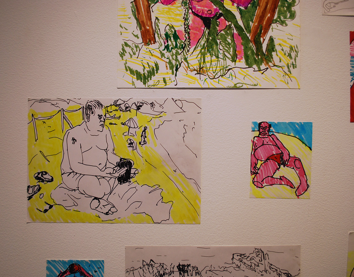Zachary Harvey Beach Drawings