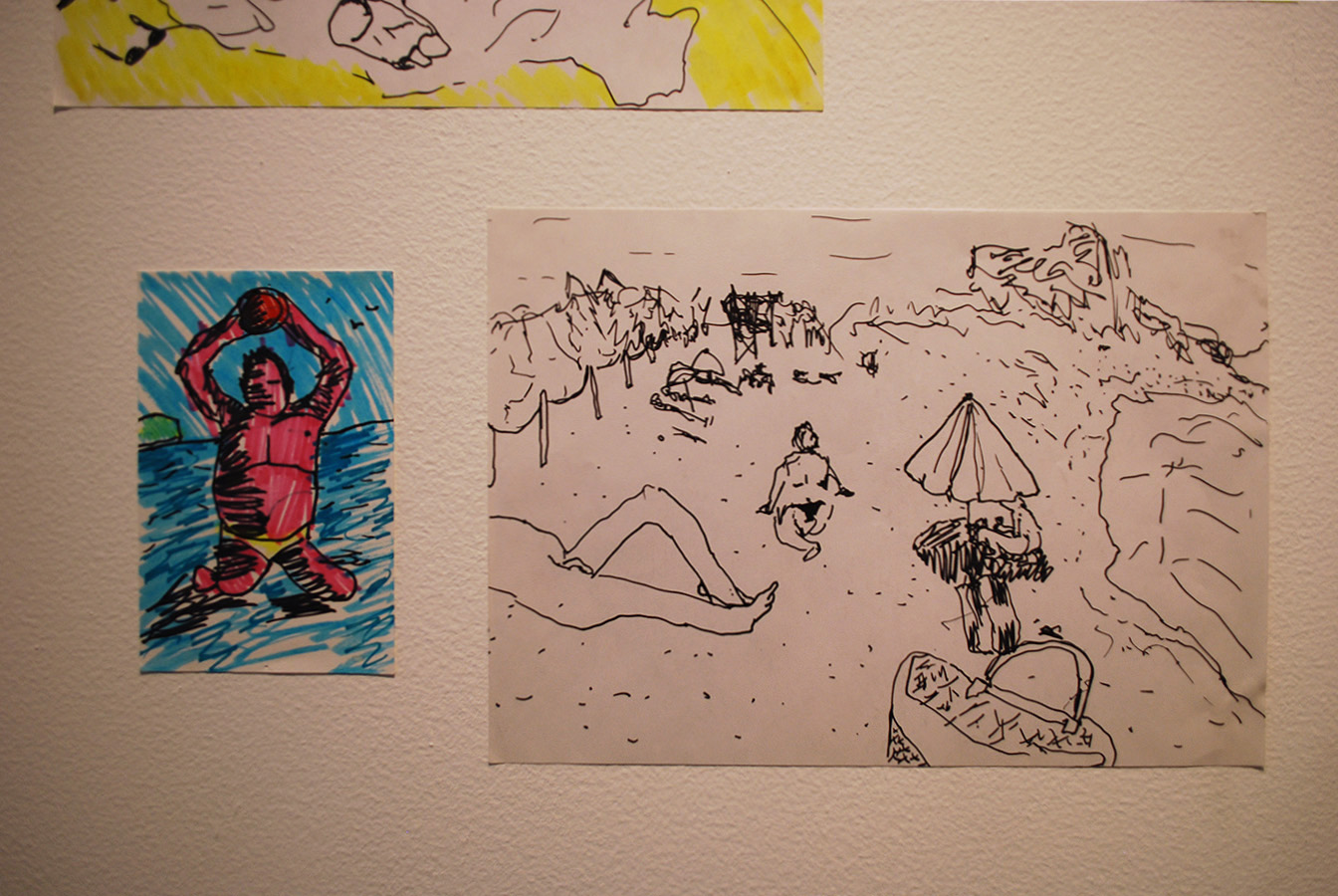 Zachary Harvey Beach Drawings